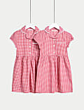 2pk Girls' Cotton Rich School Dresses (2-14 Yrs)
