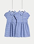 2pk Girls' Cotton Rich School Dresses (2-14 Yrs)