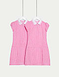 2er-Pack Schulkleider mit hohem Baumwollanteil und Gingham-Muster (2–14 Jahre)