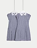2pk Girls' Cotton Rich Gingham School Dress (2-14 Yrs)