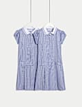 2pk Girls' Cotton Rich Gingham School Dress (2-14 Yrs)