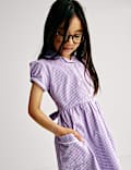 Kleid für die Schule aus reiner Baumwolle mit Gingham-Muster (2–14 Jahre)