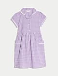 Kleid für die Schule aus reiner Baumwolle mit Gingham-Muster (2–14 Jahre)