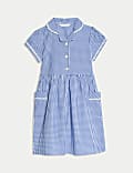 Pure Cotton Gingham School Dress (2-14 Yrs)