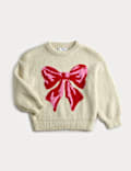 Fluffy Bow Jumper (1-8 Yrs)