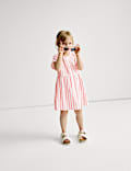 Cotton Rich Jersey Striped Dress (2-8 Yrs)
