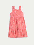 Robe 100 % coton à broderie coquillage (du 2 au 8 ans)