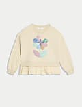 Cotton Rich Floral Sweatshirt (2-8 Yrs)