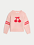 Cherry Jumper (2-8 Yrs) | PINK | Jumpers | M&S SG