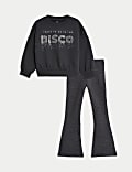 Disco Slogan Top & Bottom Outfit (2-8 Yrs)