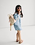 Denim Striped Shacket (2-16 Yrs)
