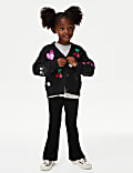 Embroidered Sequin Heart Cherry Cardigan (2-8 Yrs)
