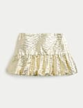 Cotton Blend Golden Puffball Skirt (2-10 Yrs)