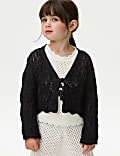 Pure Cotton Open Knit Cardigan (2-8 Yrs)