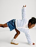 Cotton Blend Striped Cardigan (2-8 Yrs)