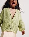 Chunky Knit V-Neck Textured Cardigan (2-10 Yrs)