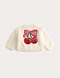 Cherry Sequin Borg Jacket (2-8 Yrs)