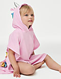 Poncho en coton à capuche et motif licorne (du&nbsp;2 au 8&nbsp;ans)