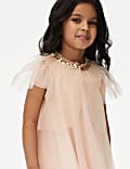 2pc Tulle Glitter Dress and Cape (2-7 Yrs)