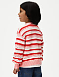 Pure Cotton Striped Knitted Cardigan (2-8 Yrs)
