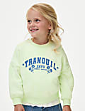 Sweat en coton à motif teinté au noeud (du 2 au 8 ans)