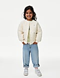 Pure Cotton Quilted Embroidered Jacket (2-8 Yrs)