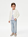 Pure Cotton Pointelle Cardigan (2-8 Yrs)