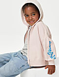 Cotton Rich Zip Slogan Hoodie (2-8 Yrs)