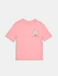 Pure Cotton Shell Slogan T-Shirt (2-8 Yrs)