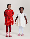 Sequin Round Neck Sweatshirt Dress (2-10 Yrs)