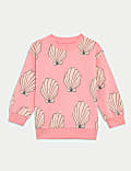 Sweat en coton à motif coquillage (du 2&nbsp;au 8&nbsp;ans)