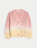 Pure Cotton Ombre Knitted Cardigan (2-8 Yrs)