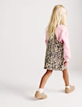 2 Piece Denim Leopard Pinny Outfit (2-8 Yrs)