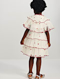 Heart Tiered Dress with Cape