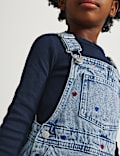 2pc Denim Heart Pinafore