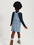 2pc Denim Heart Pinafore
