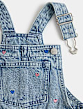 2pc Denim Heart Pinafore
