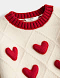 3D Heart Knit Jumper (2-8 Yrs)