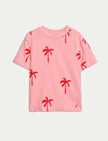 Pure Cotton Palm Tree Print T-Shirt (2-8 Yrs)