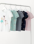 Set van 5 puur katoenen tops met print (2-8 jaar)