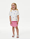 Cotton Rich Floral Applique T-Shirt (2-8 Yrs)