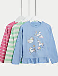 3pk Pure Cotton Unicorn Tops (2-8 Yrs)