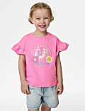 Puur katoenen T-shirt met lovertjes (2-8 jaar)