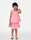 Pure Cotton Floral Embroidered Top (2-8 Yrs)
