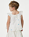 Pure Cotton Embroidered Top (2-8 Yrs)