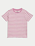 Cotton Rich Ribbed Striped T-Shirt (2-8 Yrs)