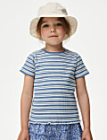 Cotton Rich Ribbed Striped T-Shirt (2-8 Yrs)