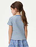 Cotton Rich Ribbed Striped T-Shirt (2-8 Yrs)