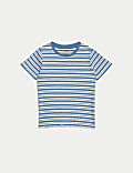 Cotton Rich Ribbed Striped T-Shirt (2-8 Yrs)