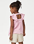 Crinkle Frill Sleeve Top (2-8 Yrs)